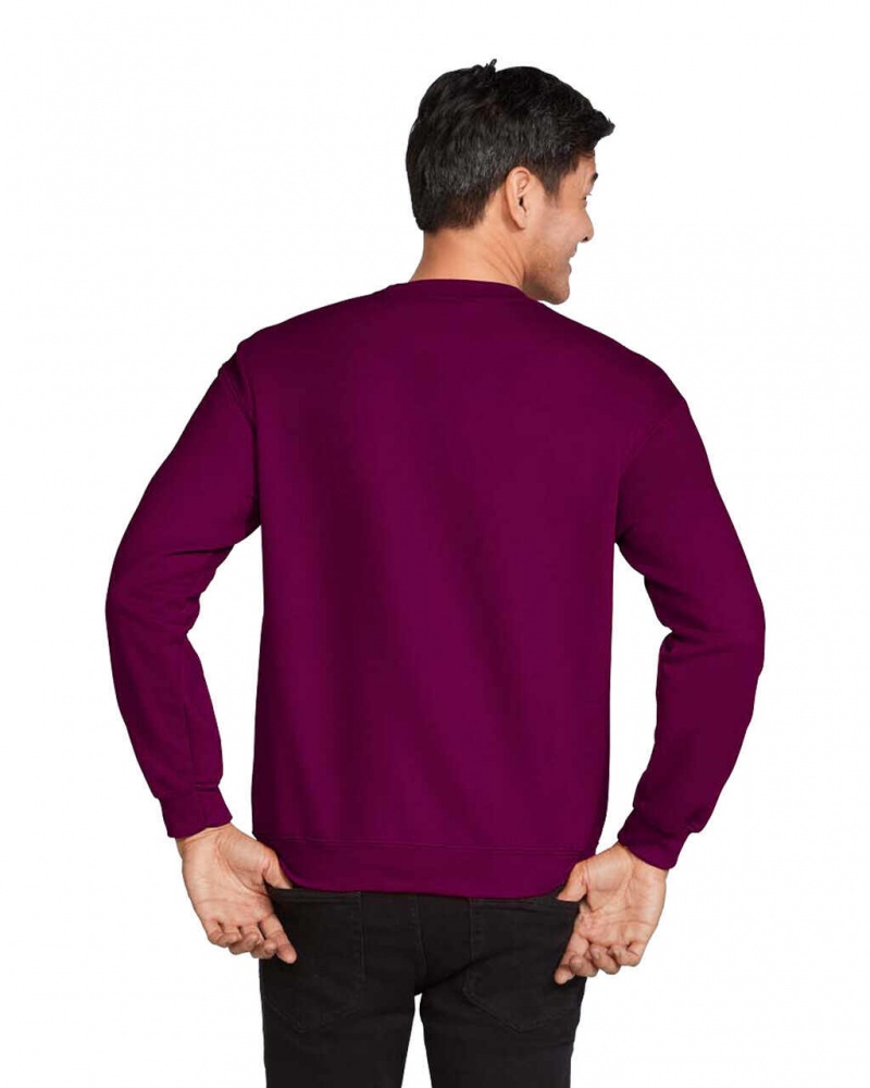 Antique Cherry Red Gildan 18000 Crewneck Sweatshirt Men's Sweatshirt | ZBRM23971