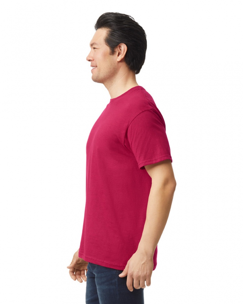 Antique Cherry Red Gildan 64000 Men's T-Shirts | HRAJ75402