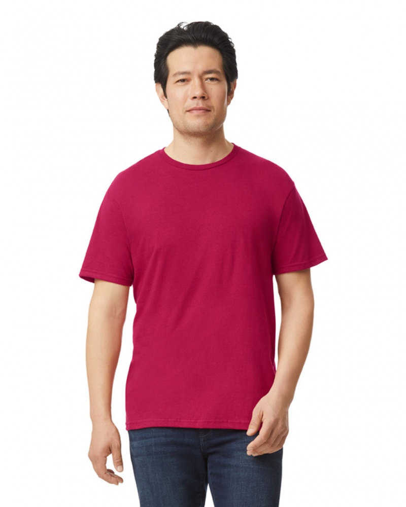 Antique Cherry Red Gildan 64000 Men's T-Shirts | HRAJ75402