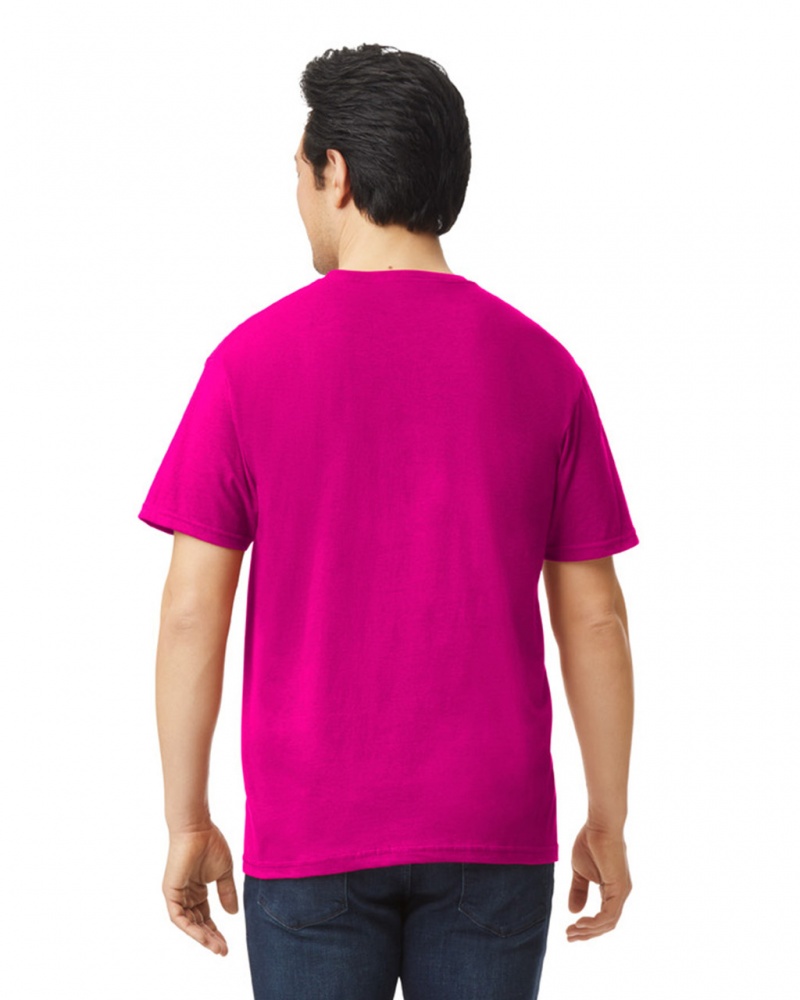 Antique Heliconia Gildan 64000 Men's T-Shirts | QHCU70184