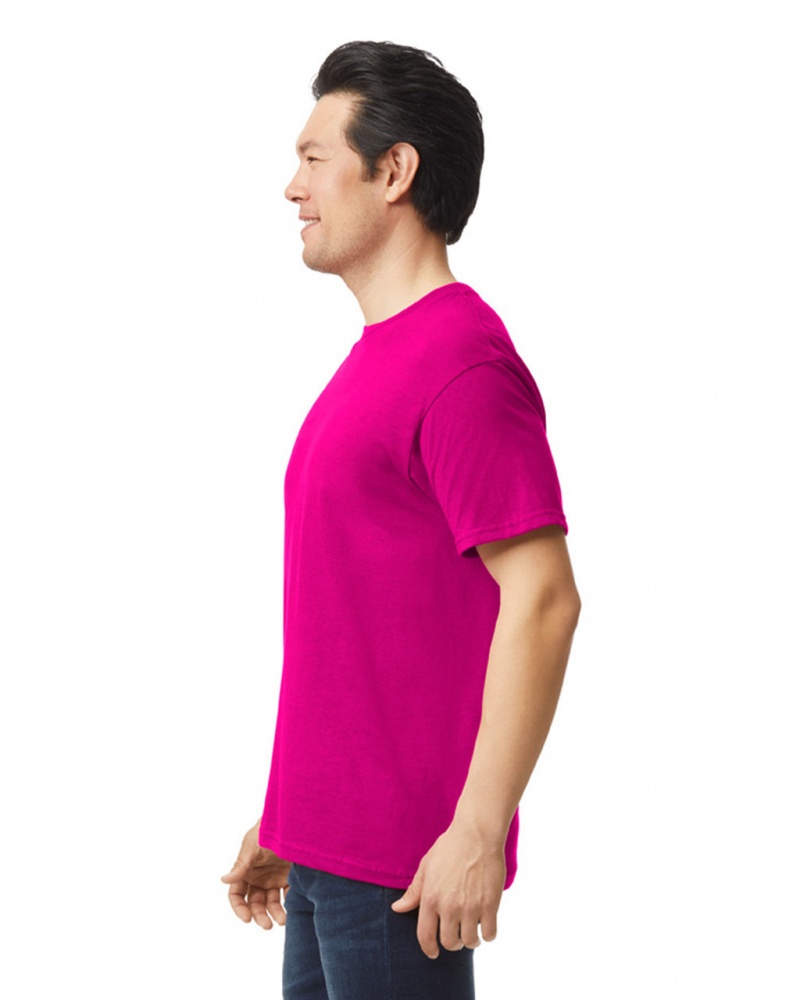 Antique Heliconia Gildan 64000 Men's T-Shirts | QHCU70184