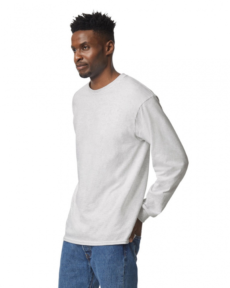 Ash Grey Gildan 2400 Long Sleeve Men's T-Shirts | NYZV80271