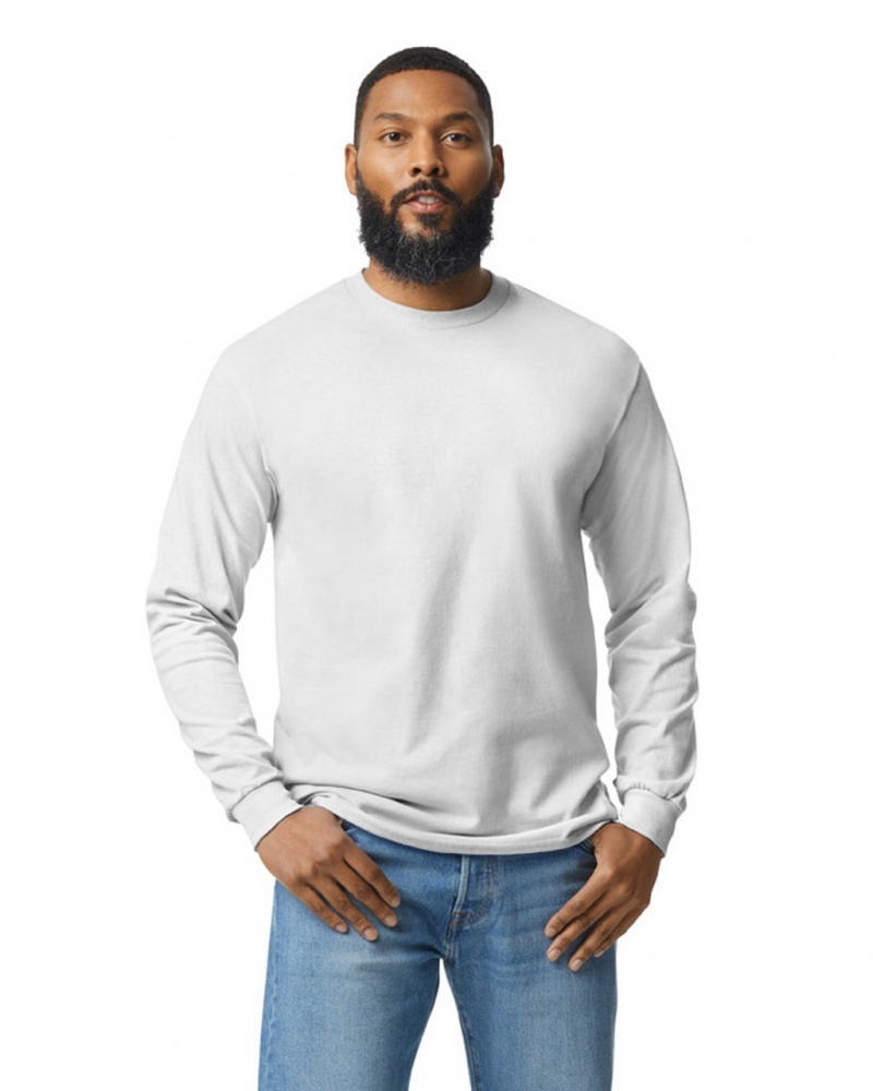 Ash Grey Gildan 5400 Long Sleeve Men\'s T-Shirts | UYOL23597