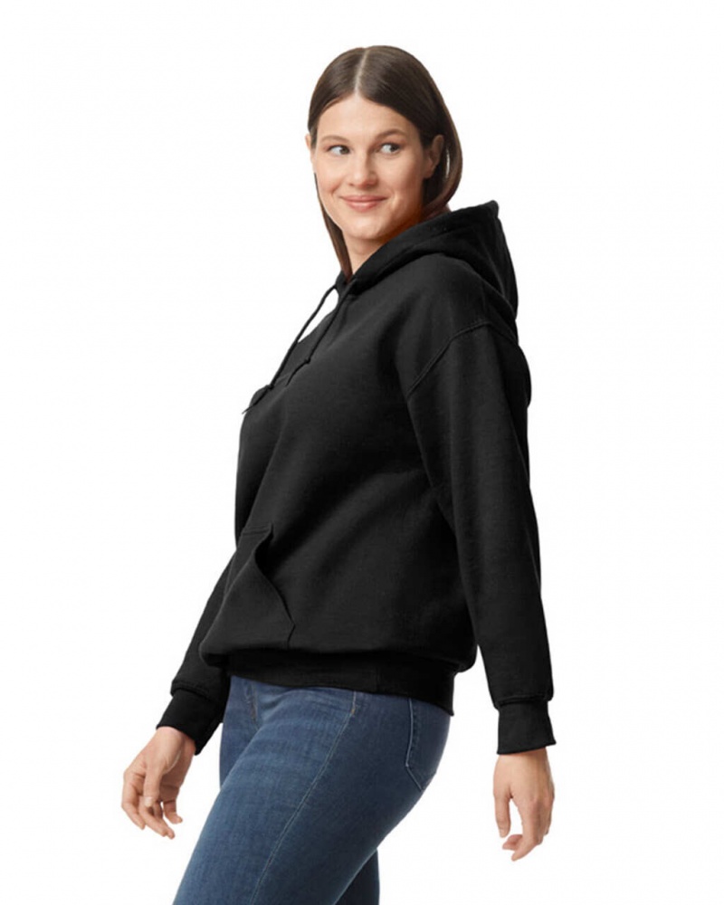 Black Gildan 12500 Hoodie Women's Hoodie | KXFR60475