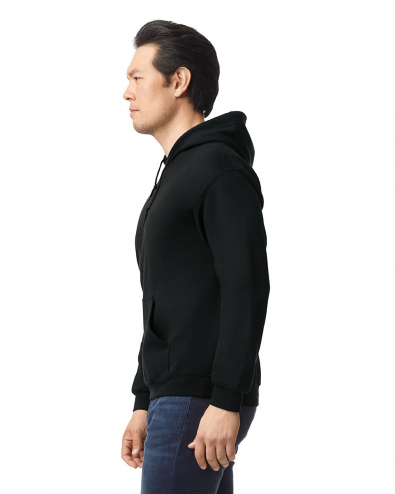 Black Gildan 18500 Hoodie Men's Hoodie | XYDC34192