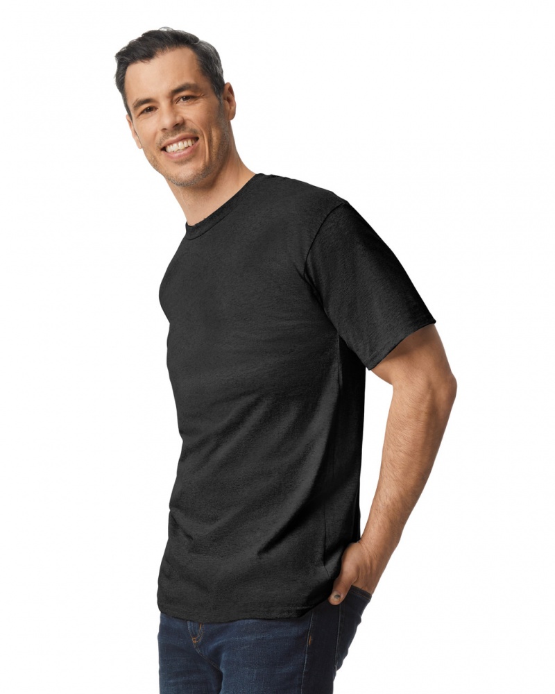 Black Gildan 2000T Tall Men's T-Shirts | FGOR53468