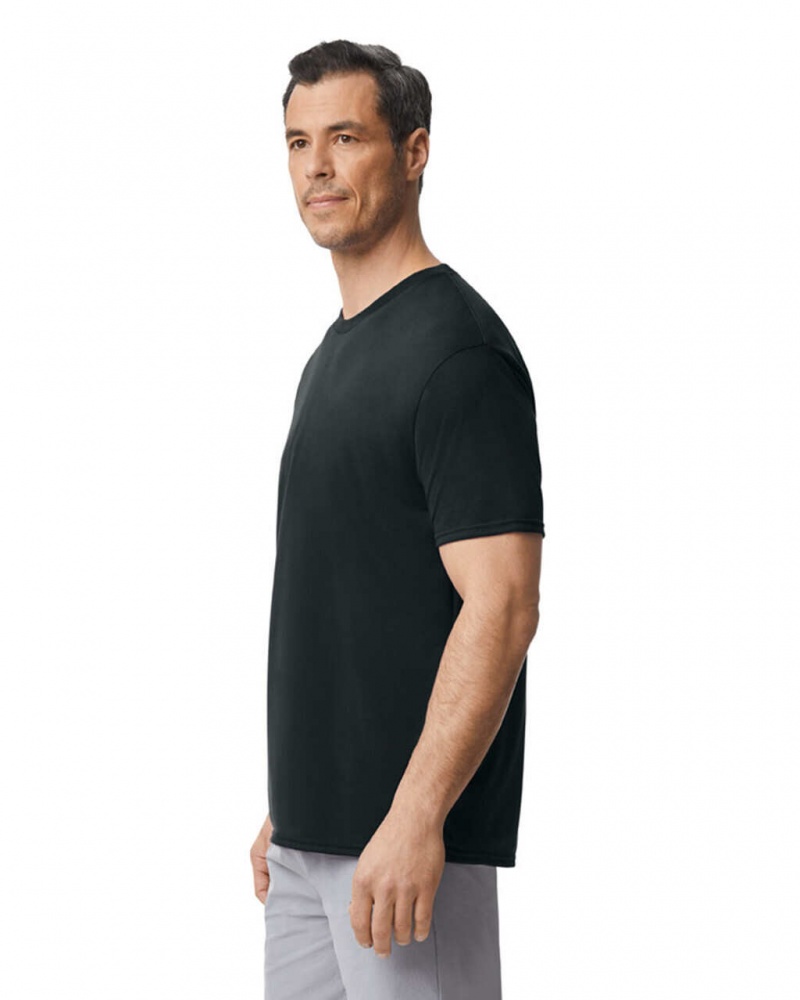 Black Gildan 42000 Men's T-Shirts | JMPC42859