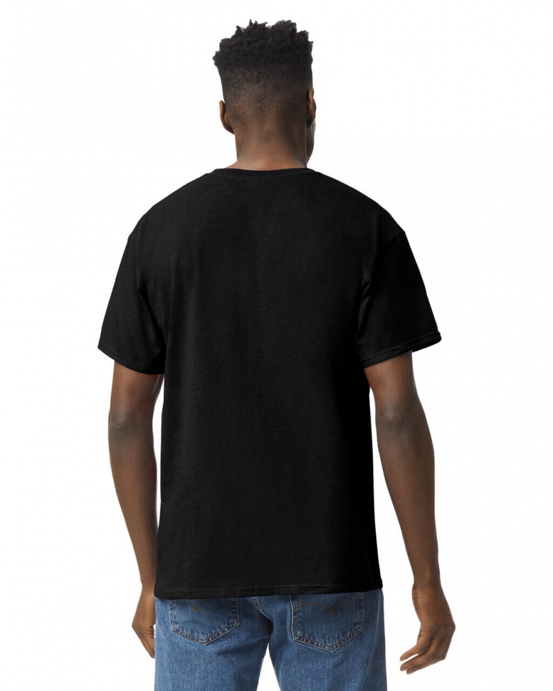 Black Gildan 5000 Men's T-Shirts | IEKA40831