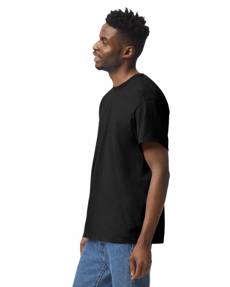 Black Gildan 5000 Men's T-Shirts | IEKA40831