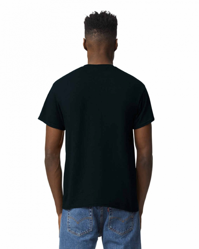 Black Gildan 8000 Men's T-Shirts | STOC80731