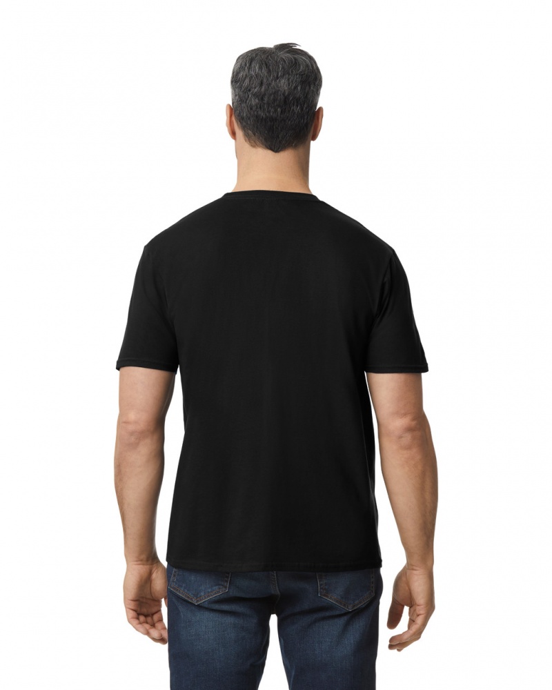 Black Gildan 980 Men's T-Shirts | CDPJ94678