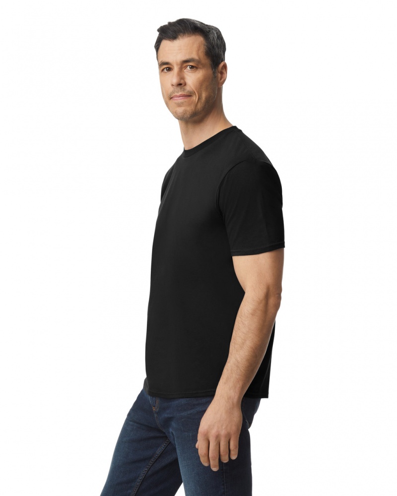 Black Gildan 980 Men's T-Shirts | CDPJ94678