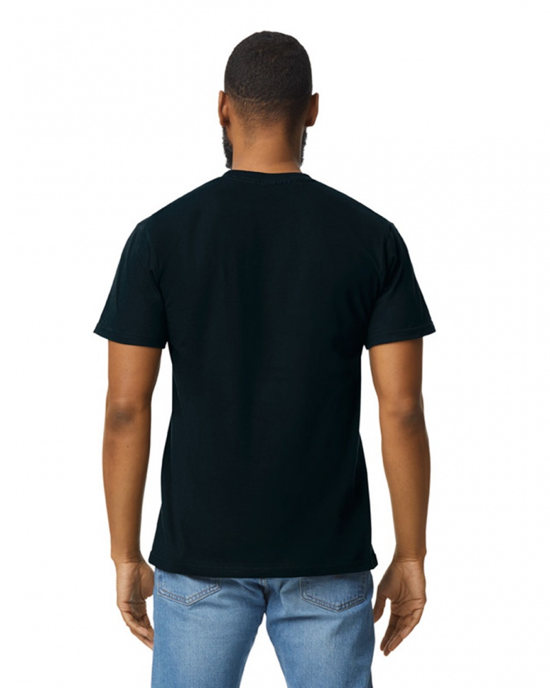 Black Gildan H000 Men's T-Shirts | SCEO26975