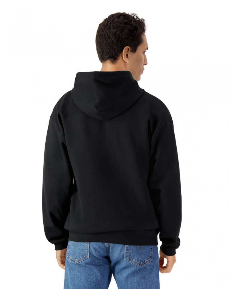 Black Gildan SF600 Midweight Fleece Full Zip Hoodie Men's Hoodie | HNPW87629