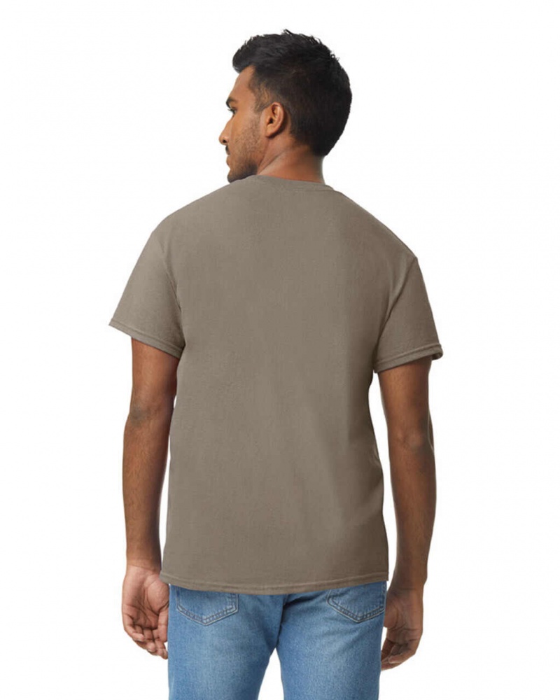 Brown Savana Gildan 5000 Men's T-Shirts | PWEJ50624