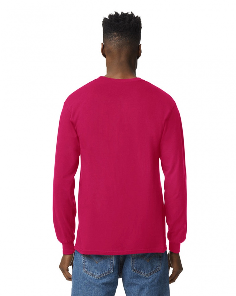 Cardinal Red Gildan 2400 Long Sleeve Men's T-Shirts | LARH45397