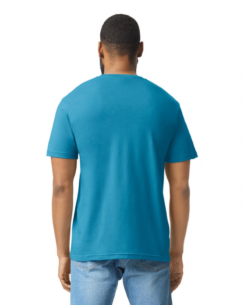 Caribbean Mist Gildan 67000 CVC Men's T-Shirts | DTWH26308