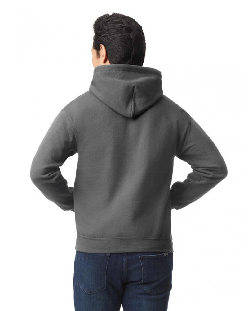 Charcoal Gildan 18500 Hoodie Men's Sweatshirt | ENIB47958