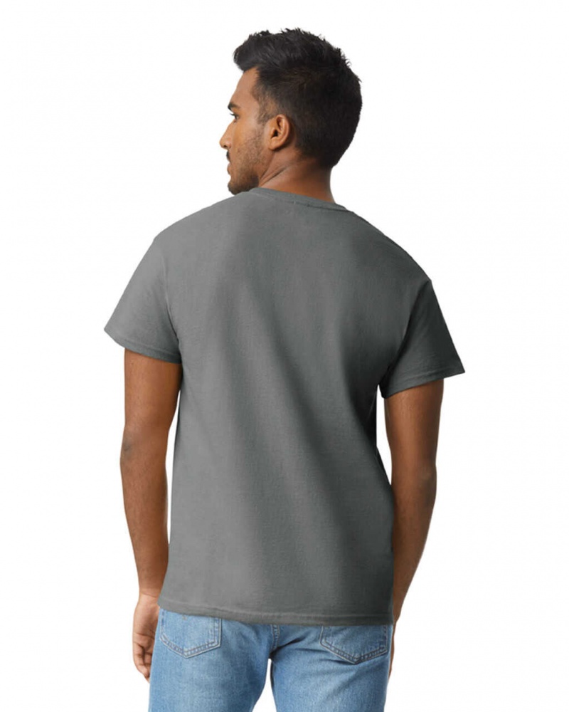 Charcoal Gildan 2000 Men's T-Shirts | RBLO62438