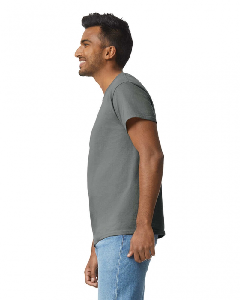 Charcoal Gildan 2000 Men's T-Shirts | RBLO62438