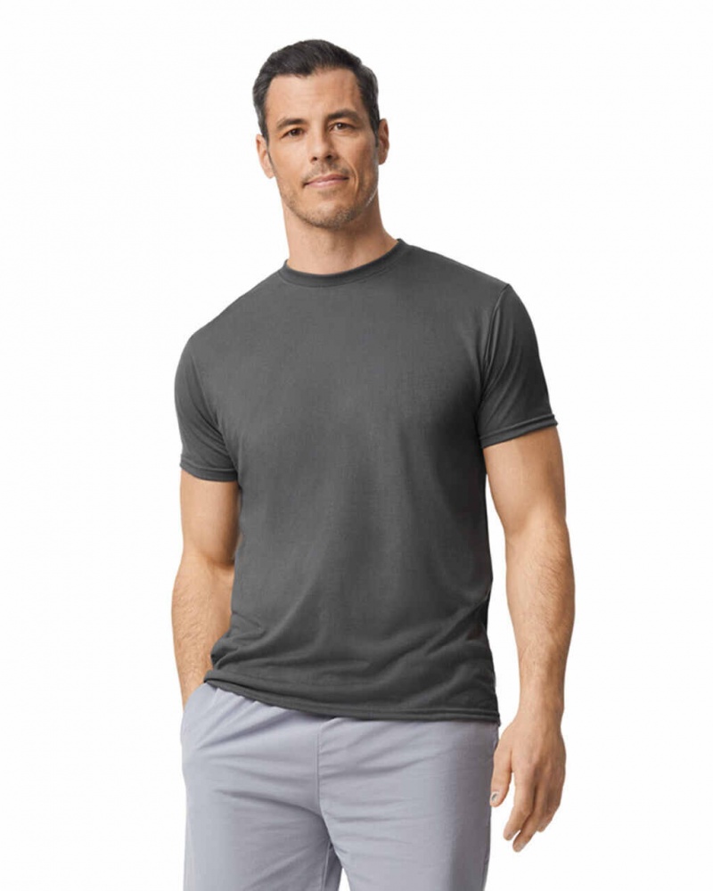 Charcoal Gildan 42000 Men\'s T-Shirts | DTNB93457