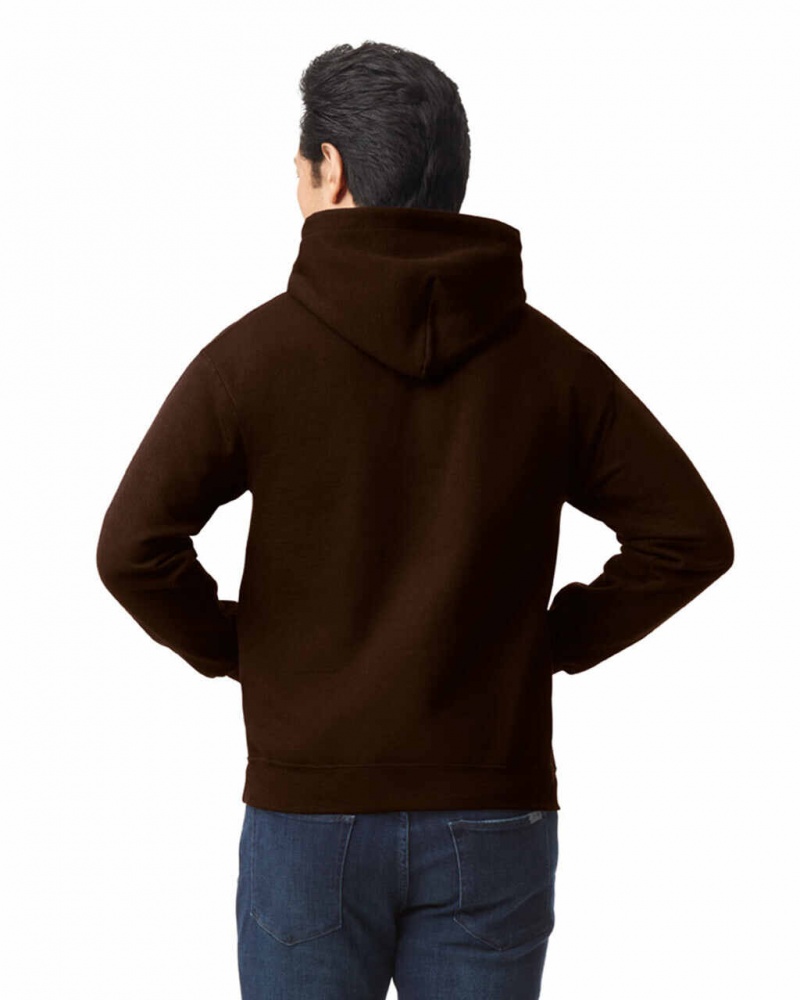 Dark Chocolate Gildan 18500 Hoodie Men's Sweatshirt | ZKBE07635