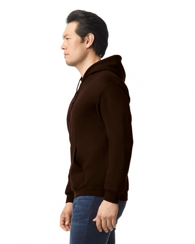 Dark Chocolate Gildan 18500 Hoodie Men's Sweatshirt | ZKBE07635