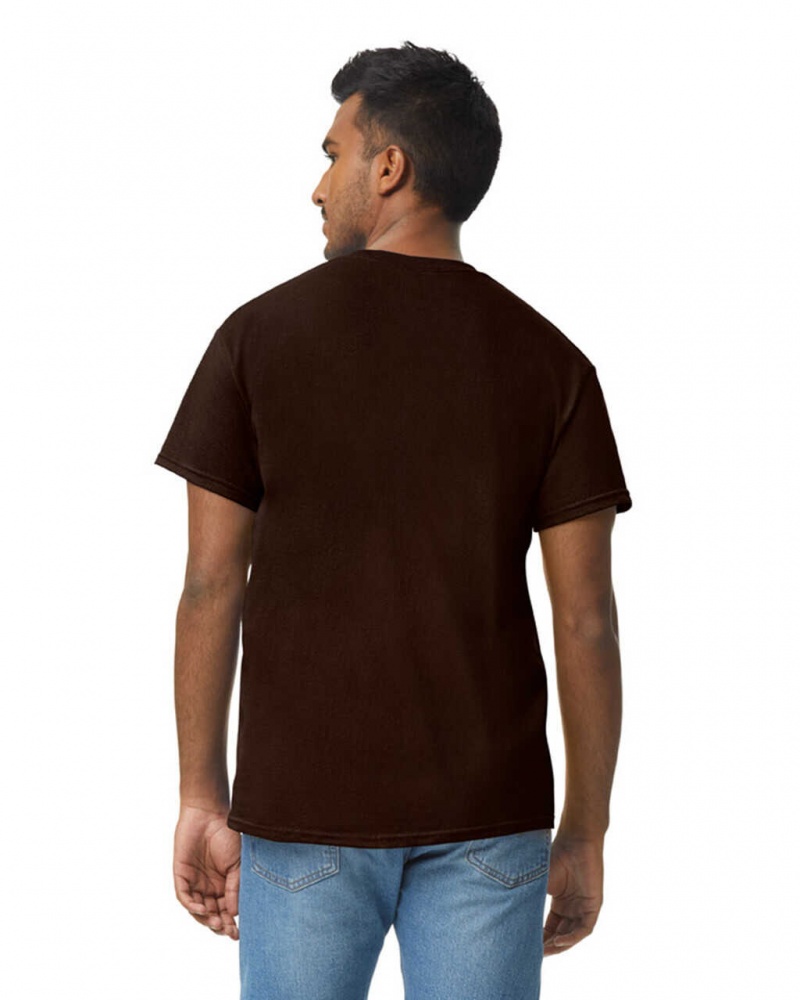 Dark Chocolate Gildan 5000 Men's T-Shirts | OZQY09483