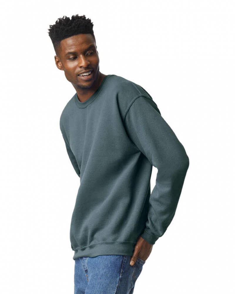 Dark Heather Gildan 18000 Crewneck Sweatshirt Men's Sweatshirt | AHRW54827