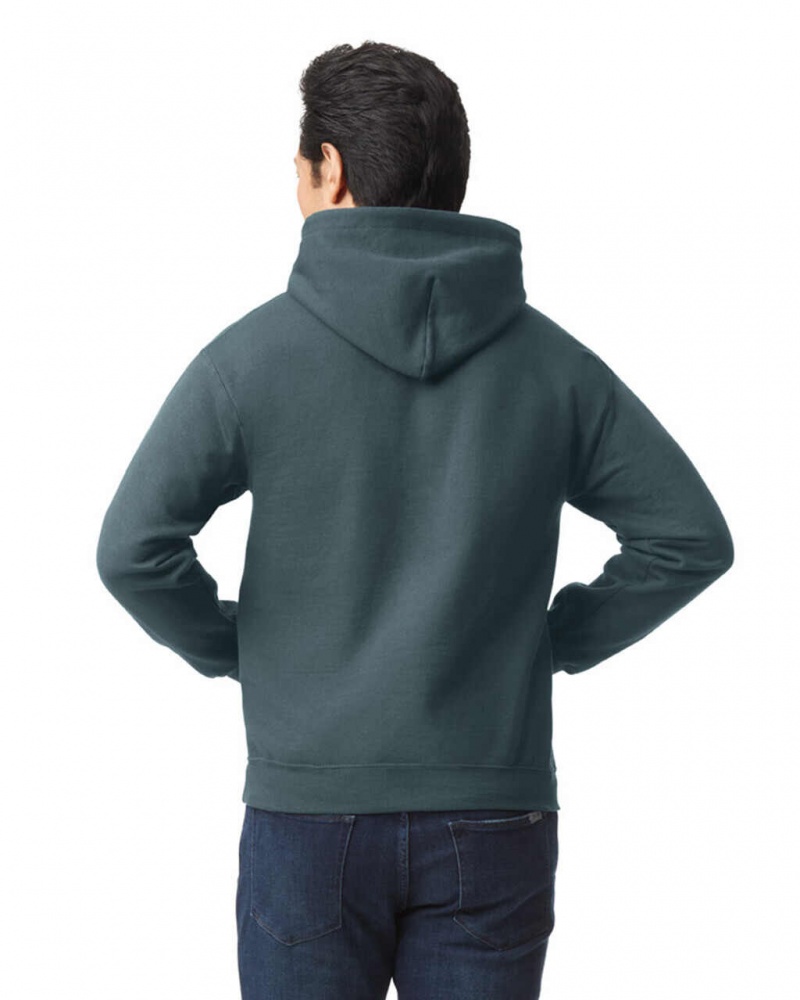 Dark Heather Gildan 18500 Hoodie Men's Sweatshirt | HMKJ65801