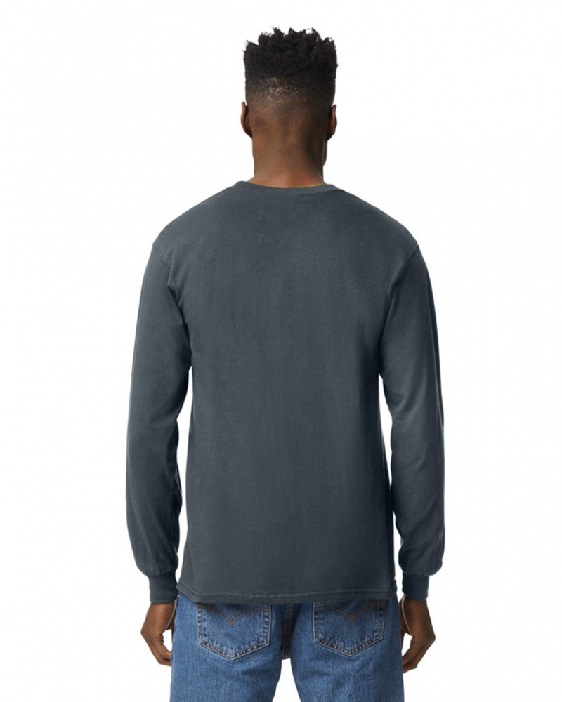 Dark Heather Gildan 2400 Long Sleeve Men's T-Shirts | HDPZ18456