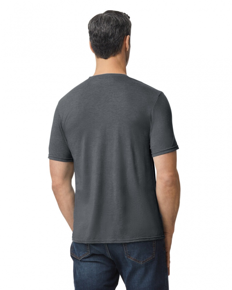 Dark Heather Gildan 6750 Tri-Blend Men's T-Shirts | CDMY06587