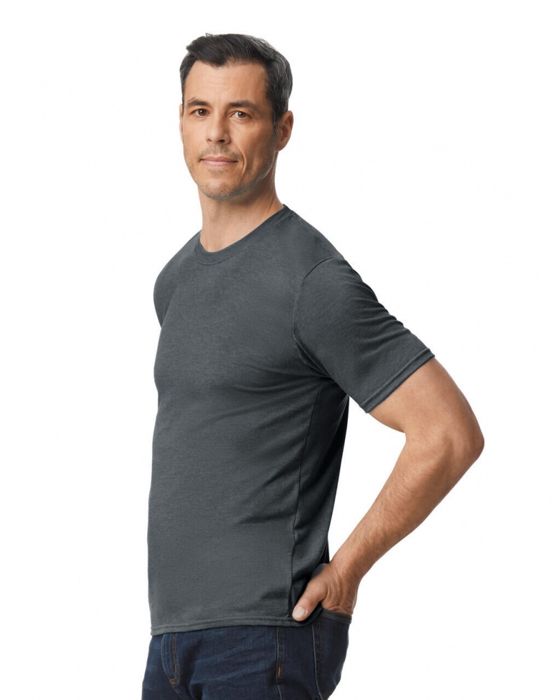 Dark Heather Gildan 6750 Tri-Blend Men's T-Shirts | CDMY06587