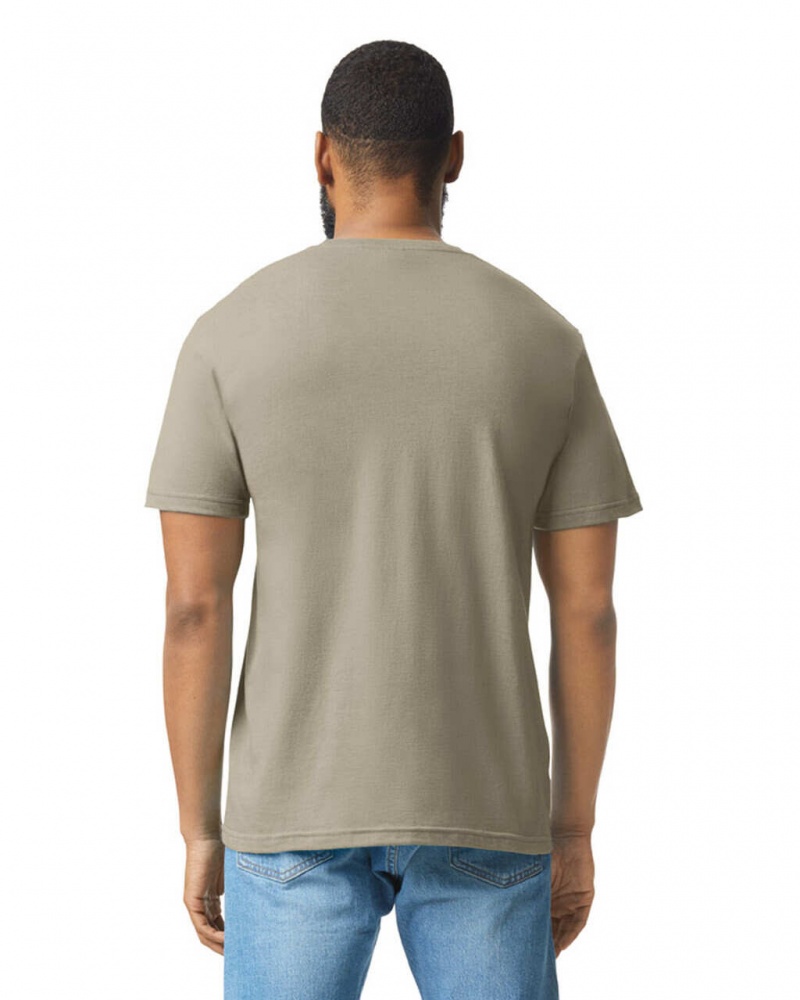 Dune Mist Gildan 67000 CVC Men's T-Shirts | DSJI48763