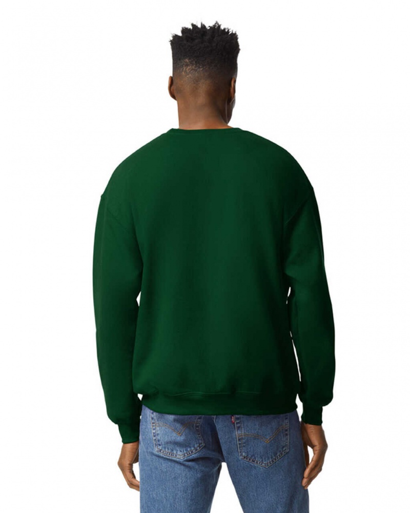 Forest Green Gildan 18000 Crewneck Sweatshirt Men's Sweatshirt | SREC29148