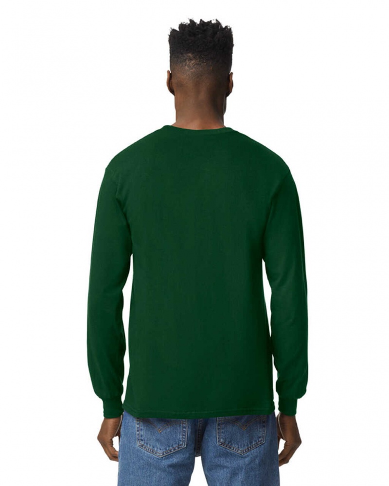 Forest Green Gildan 2400 Long Sleeve Men's T-Shirts | TUGJ78391