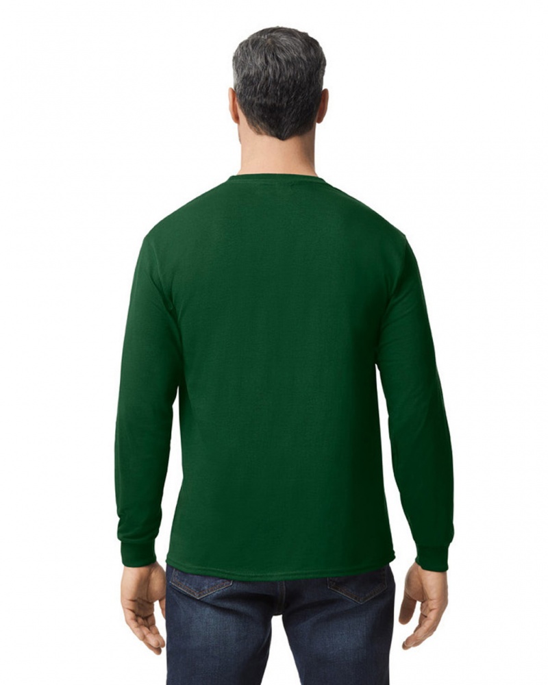 Forest Green Gildan 5400 Long Sleeve Men's T-Shirts | GWNL98123