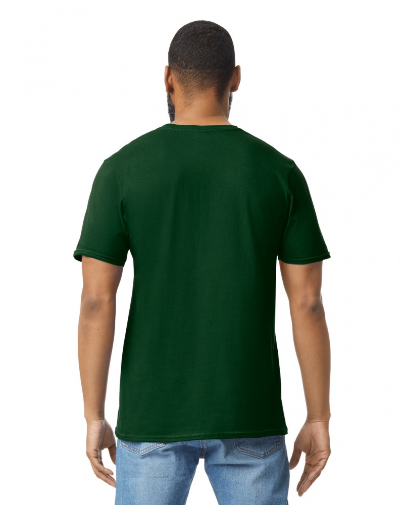 Forest Green Gildan 64000 Men's T-Shirts | EGQA69483