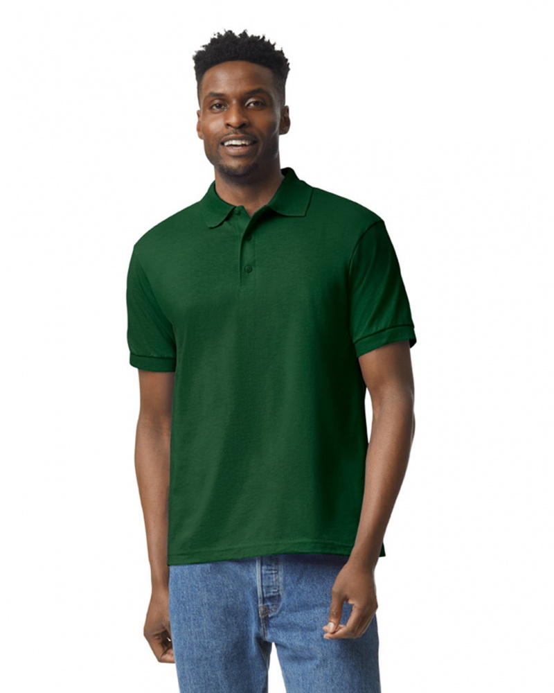 Forest Green Gildan 8800 Polo Men\'s Polo | OPST27350