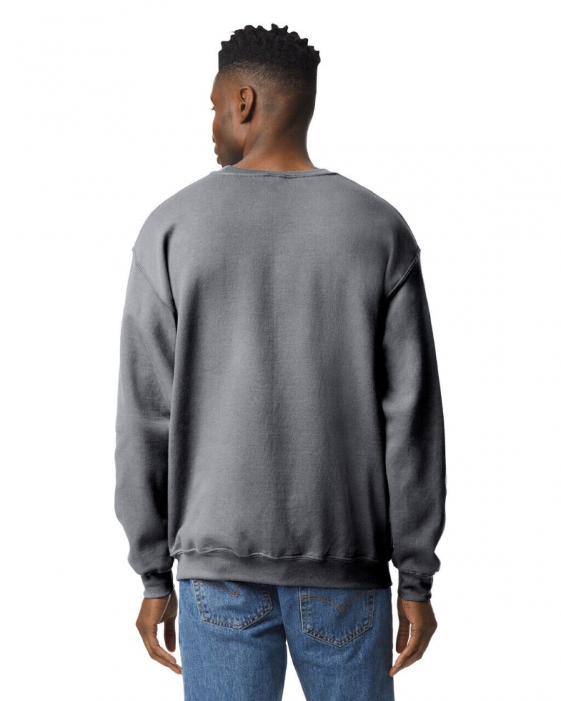 Graphite Heather Gildan 18000 Crewneck Sweatshirt Men's Sweatshirt | AVIP61045