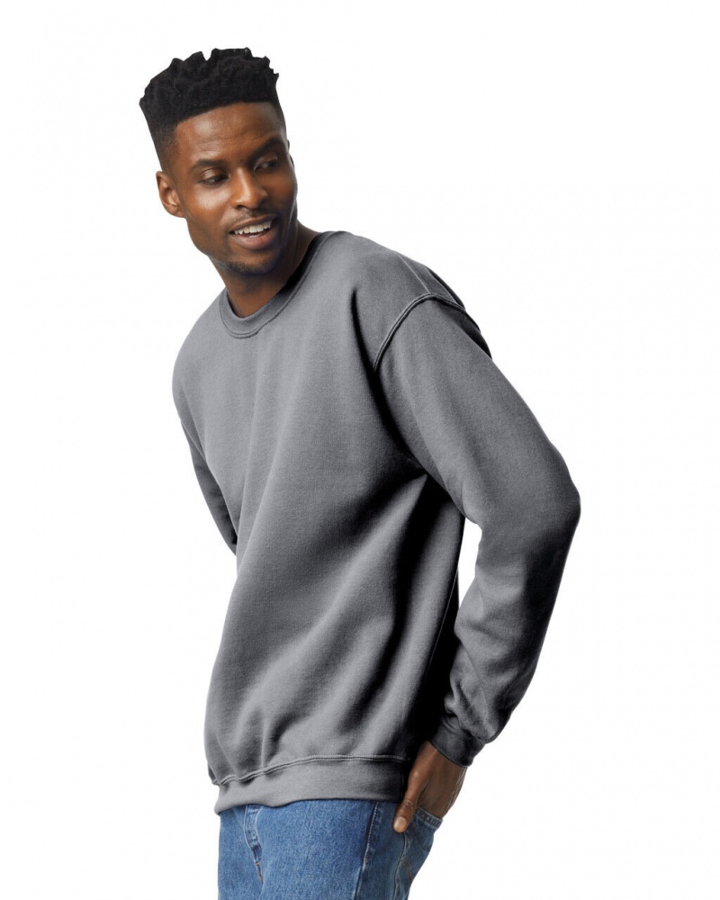 Graphite Heather Gildan 18000 Crewneck Sweatshirt Men's Sweatshirt | AVIP61045