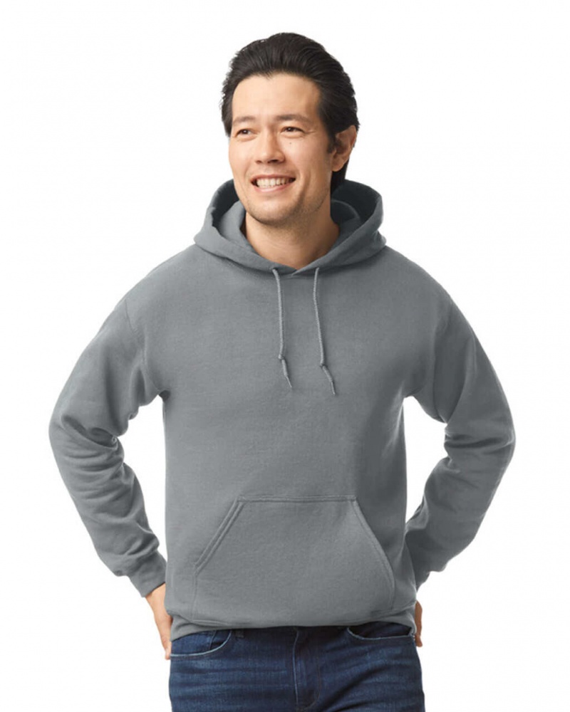 Graphite Heather Gildan 18500 Hoodie Men\'s Sweatshirt | BUMH09312