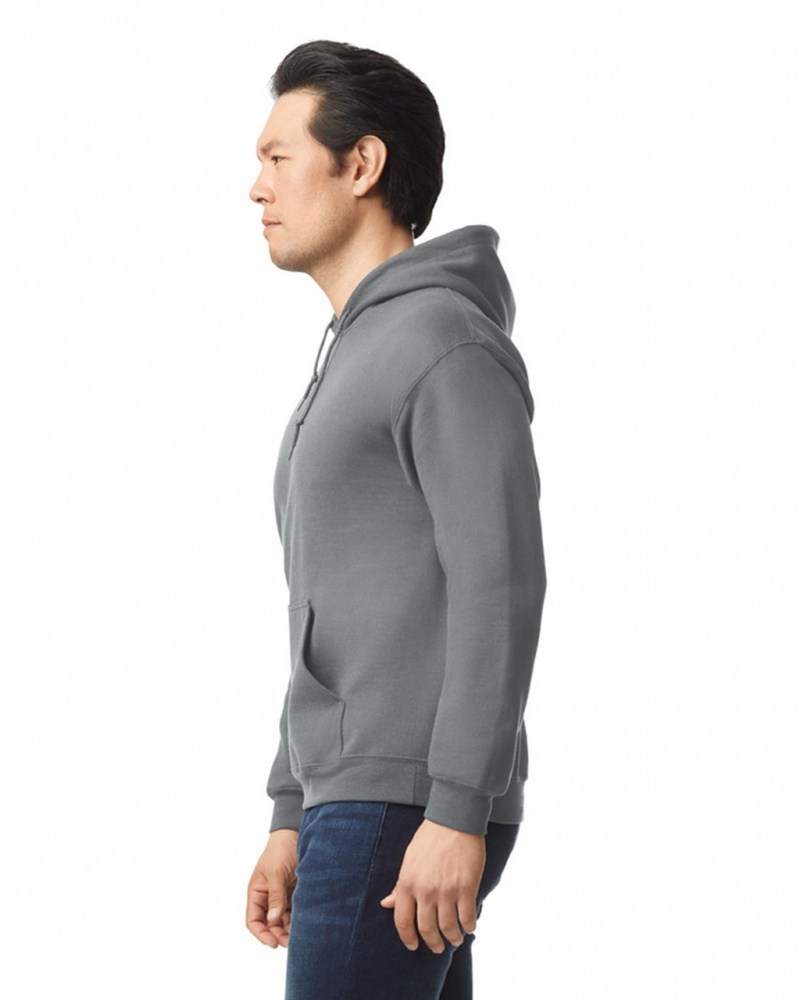 Graphite Heather Gildan 18500 Hoodie Men's Hoodie | SNQU70253