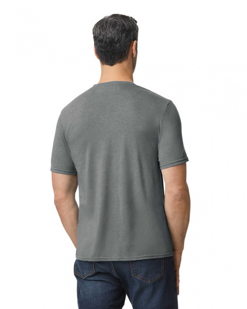 Graphite Heather Gildan 6750 Tri-Blend Men's T-Shirts | NEVY38274