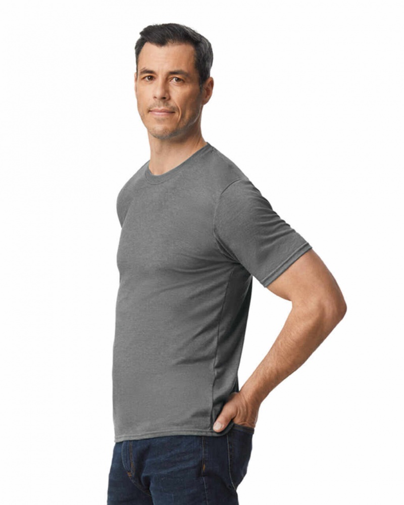 Graphite Heather Gildan 6750 Tri-Blend Men's T-Shirts | NEVY38274