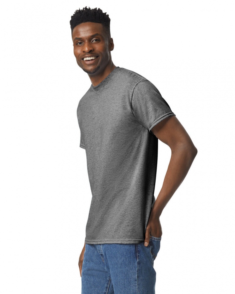 Graphite Heather Gildan 8000 Men's T-Shirts | LZOK19675