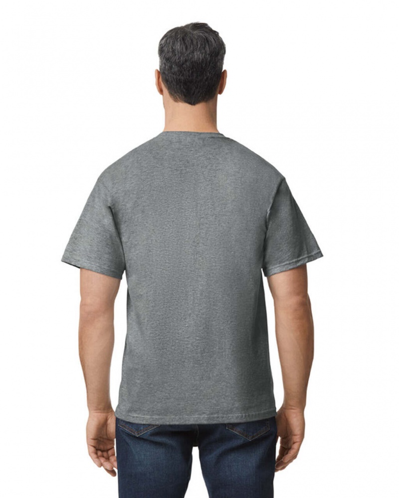 Graphite Heather Gildan H000 Men's T-Shirts | JNTM70569