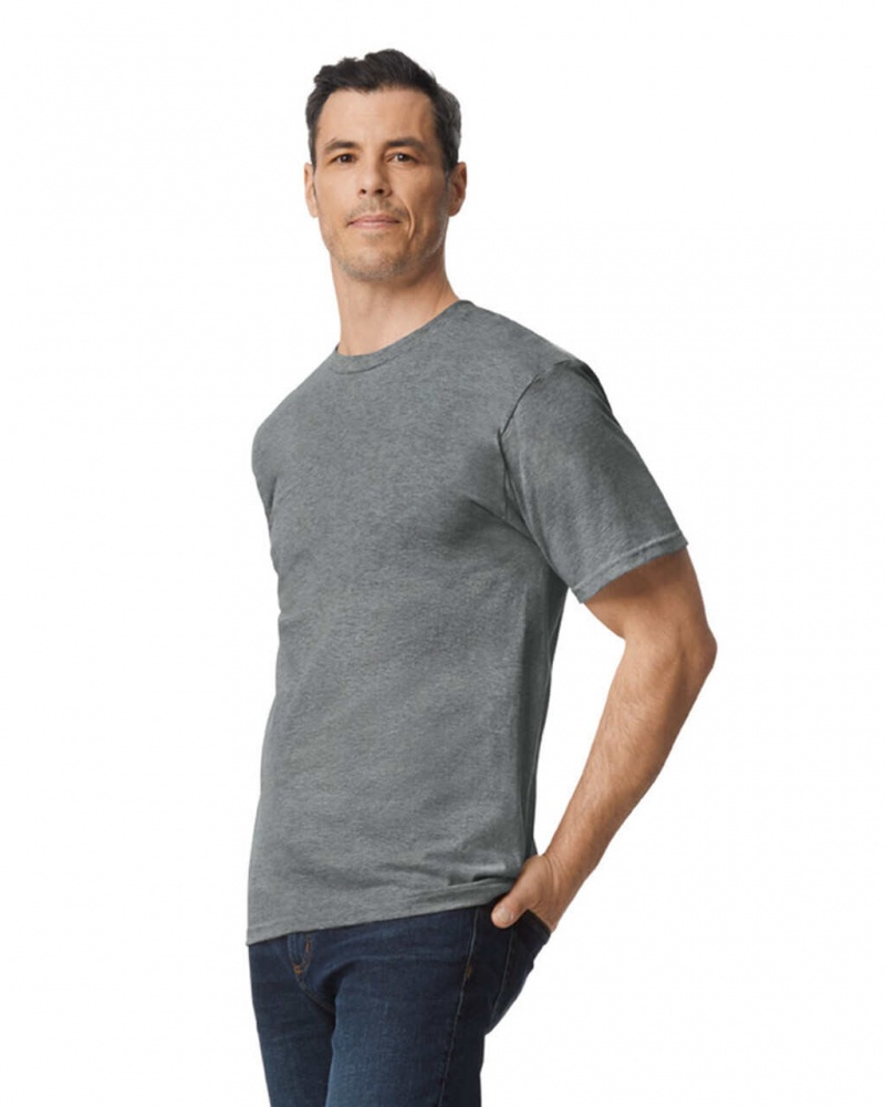 Graphite Heather Gildan H000 Men's T-Shirts | JNTM70569