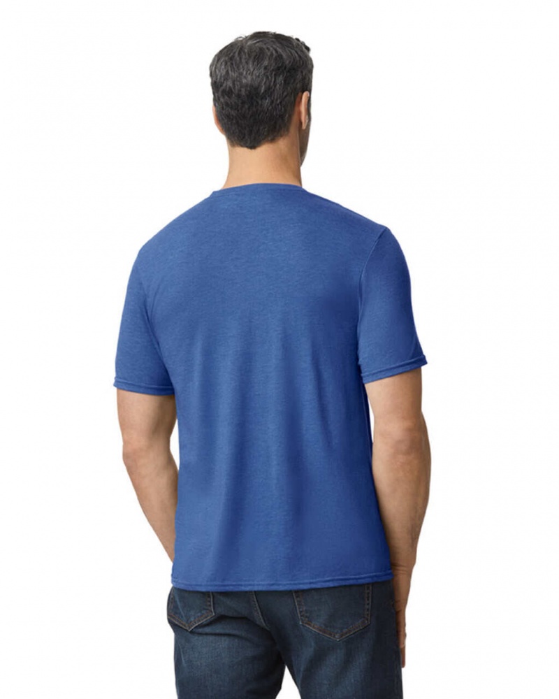 Heather Blue Gildan 6750 Tri-Blend Men's T-Shirts | WVEM97430