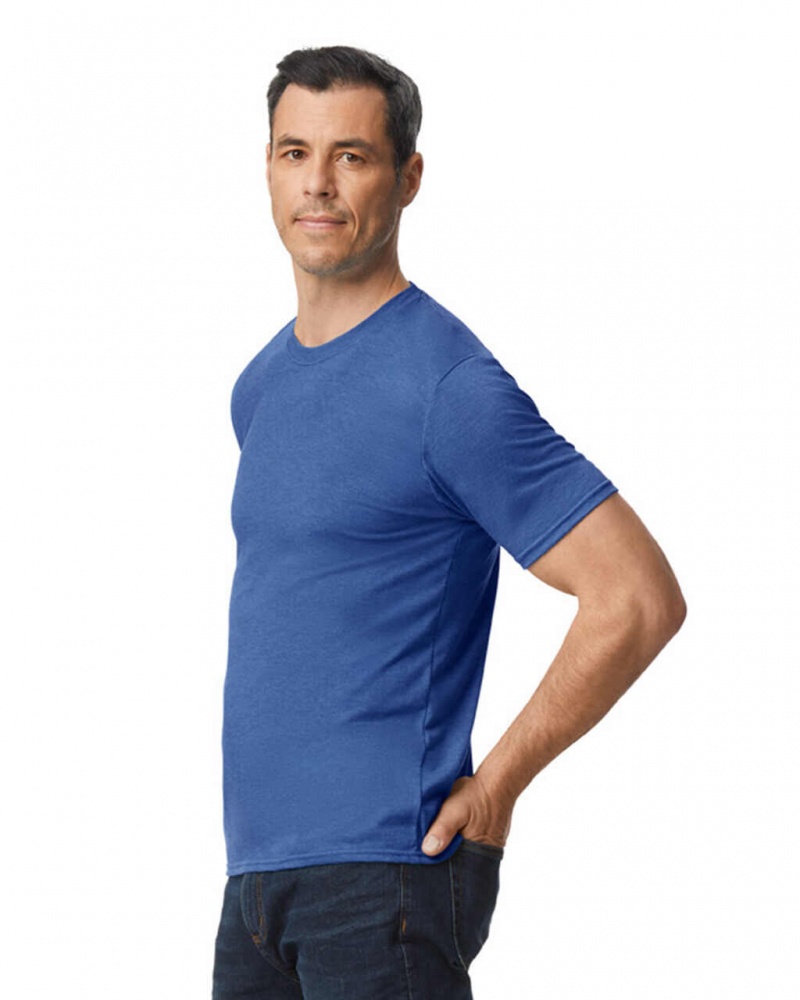 Heather Blue Gildan 6750 Tri-Blend Men's T-Shirts | WVEM97430